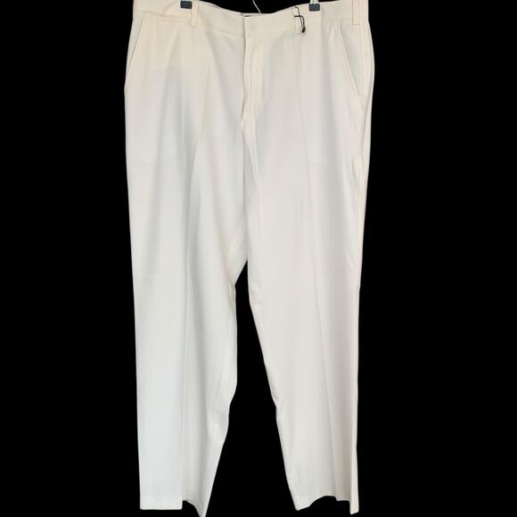 Fila Pants Men's Size 40x34 Golf Tour Flat Front Gardenia Belted Tencel Blend - Picture 1 of 7